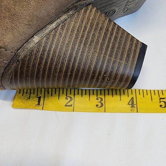 MIA Shawna Womens Ankle Booties Taupe Faux Suede Lace Up Size 9.5 - Picture 10 of 12